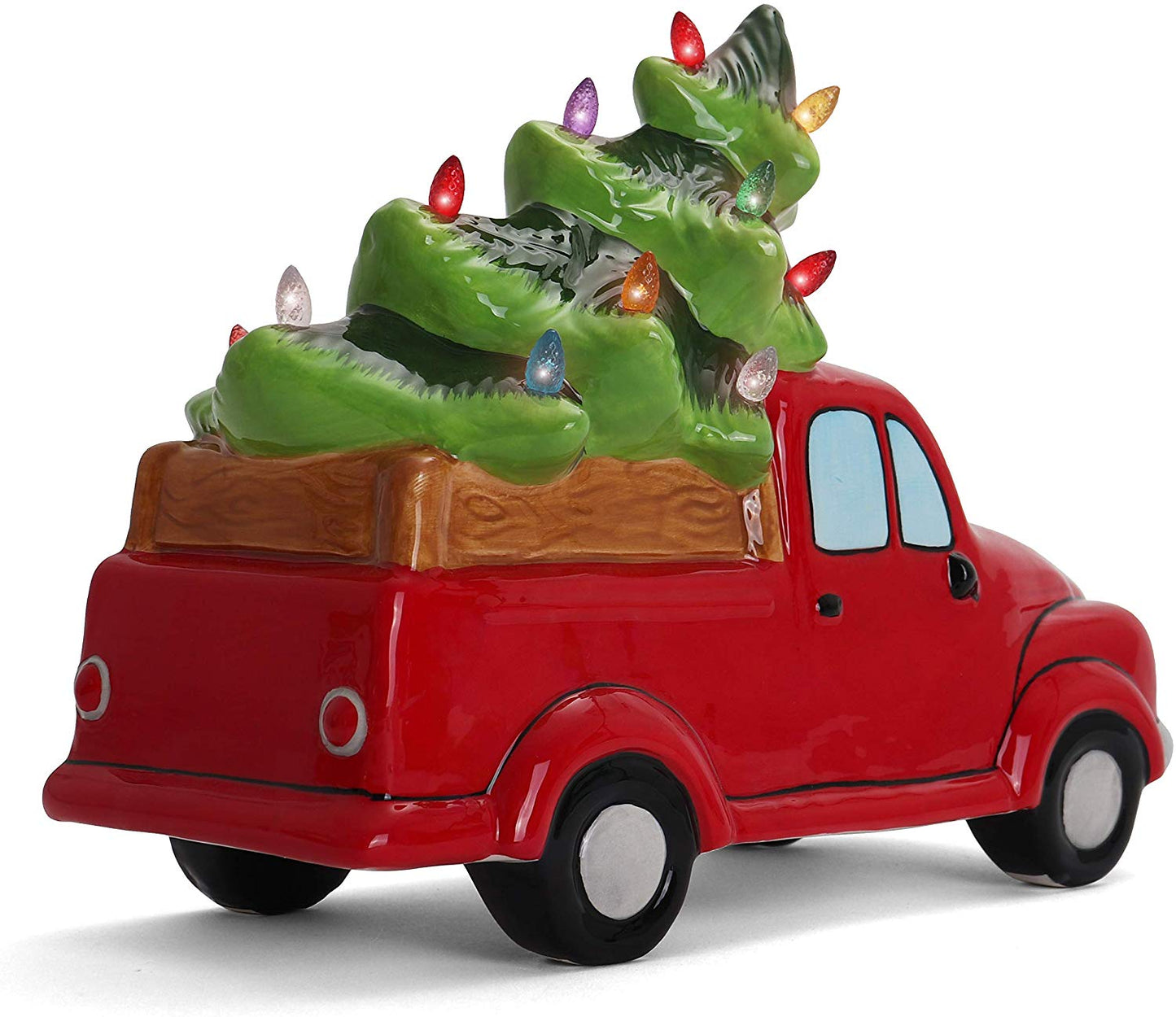11" Red Truck with Multicolored Lights