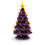 11.5" Purple Halloween Ceramic Tree
