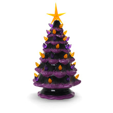 Load image into Gallery viewer, Purple Halloween Ceramic Christmas Tree
