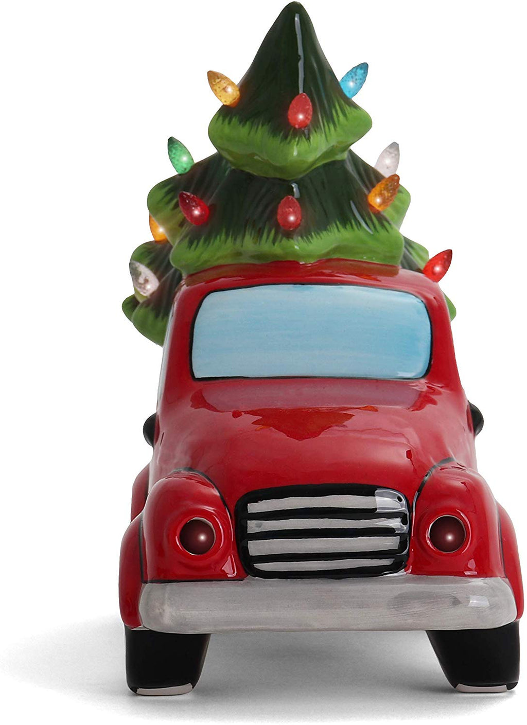 Lighted Ceramic Christmas Red Truck