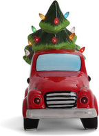 Lighted Ceramic Christmas Red Truck