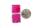 Pink 3/4 Inch Foil Mosaic Tile
