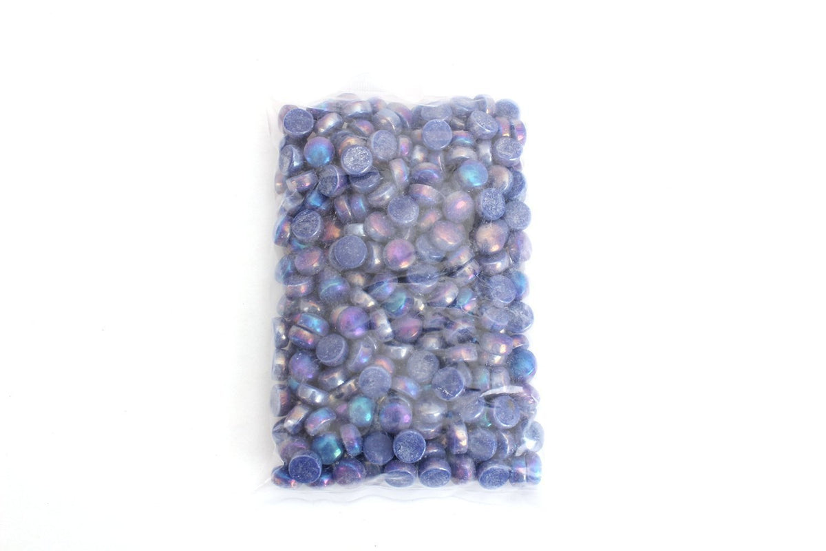 Iridescent Blue Round 12 mm Mosaic Tile