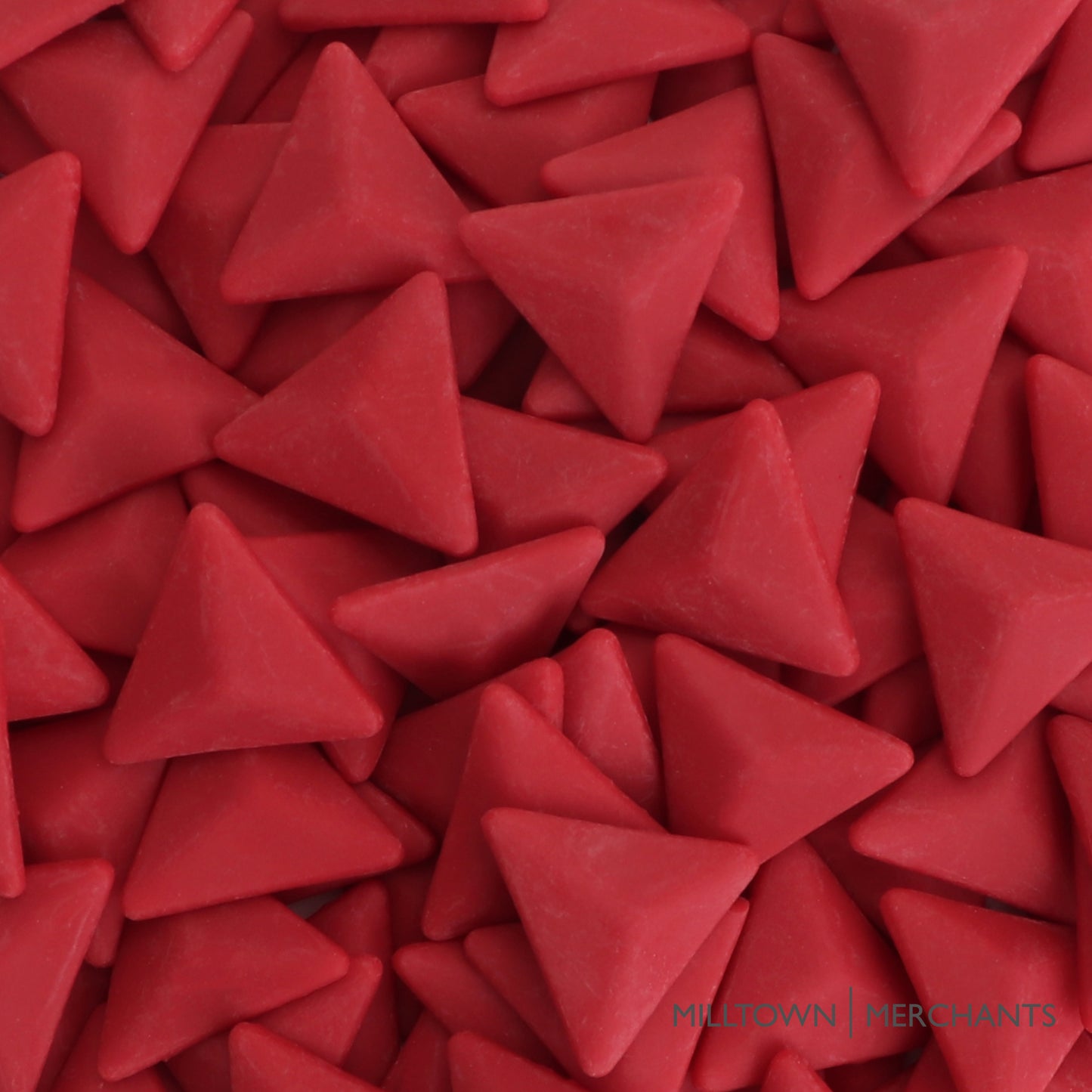 Triangle Mosaic Tile Pieces - Matte - Raspberry