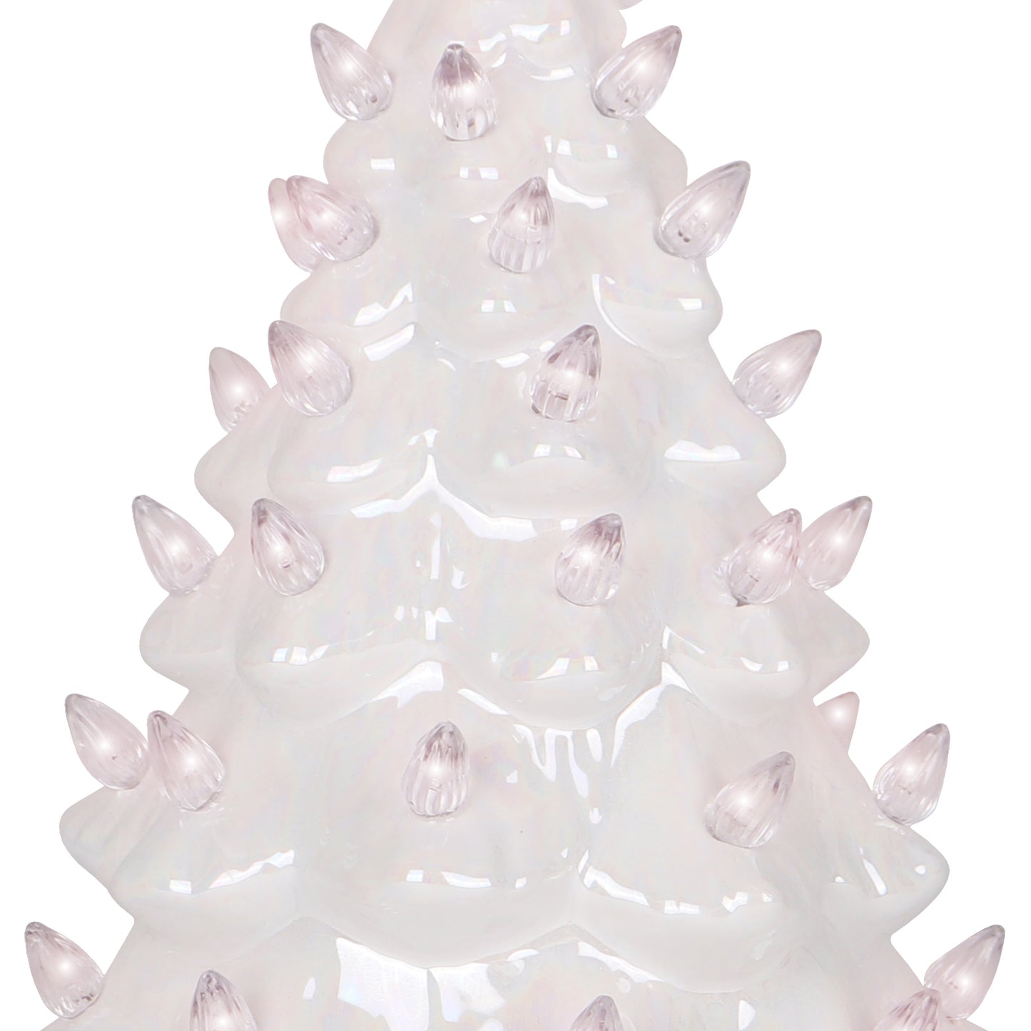 Pearl White Ceramic Christmas Tree - Medium