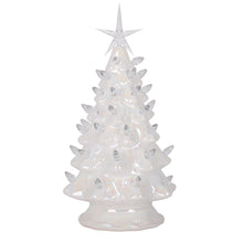 Load image into Gallery viewer, Pearl White Ceramic Christmas Tree - Medium
