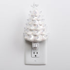 Pearl White Ceramic Christmas Tree Night Light