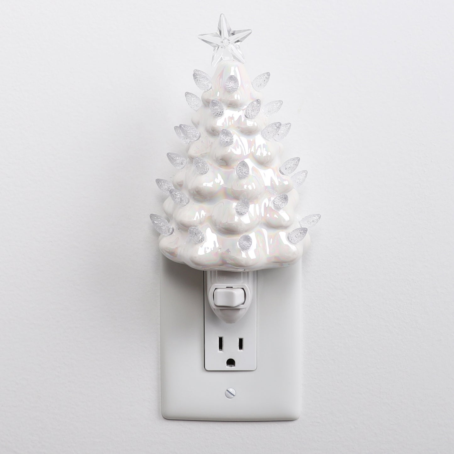 Christmas Tree Night Light - Pearl White